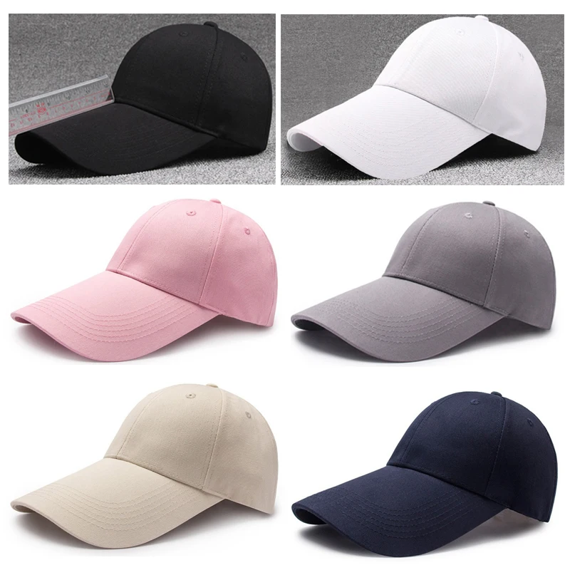 

Baseball Cap Long Brim Sunshade Sweat Absorption Adjustable Cotton Golf Hats Headwear Sportswear Accessories
