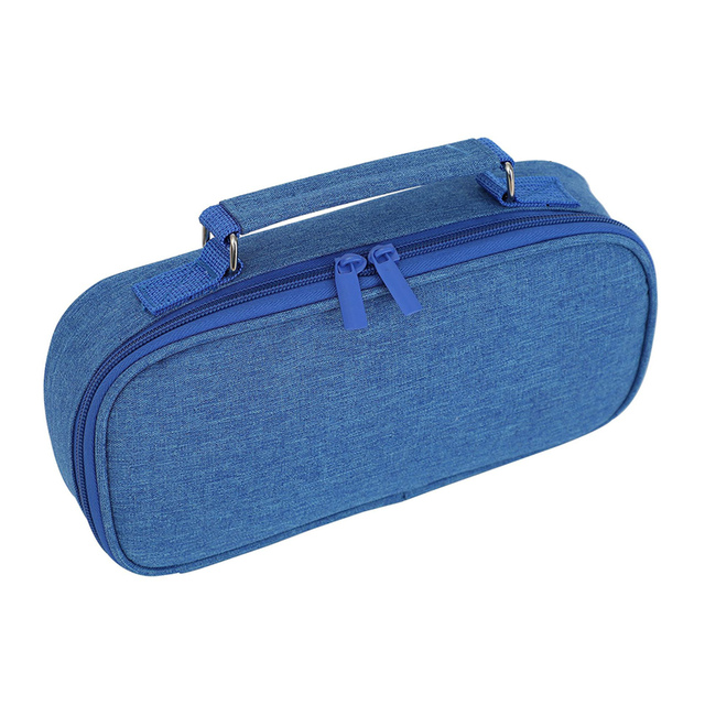 Office Storage Makeup Pencil Bag Oxford Fabric Stationery Cosmetic Portable With Zipper Home Large Capacity Desktop