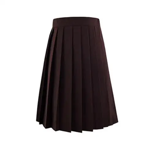 JLI MAY/плиссированные мини-юбки с высокой талией юбка в стиле Харадзюку для девочек однотонная клетчатая Повседневная шикарная школьная форма в японском и корейском стиле, большие размеры - Цвет: Coffee
