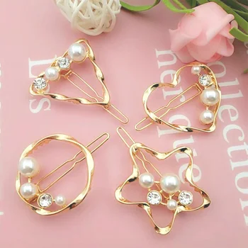 

4PCS Hair Clip Metal High Quality Unique Practical Pearl Hairpins Hair Jewelry Bobby Pin for Women Teens Girls