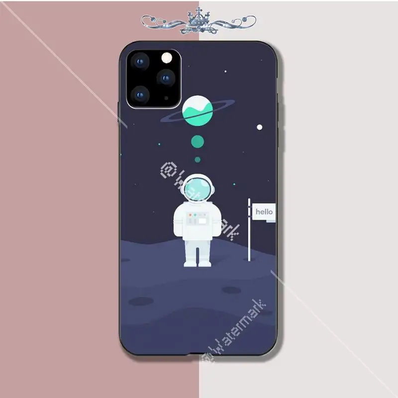 Роскошный чехол для телефона с космосом Love Moon Astronaut Iphone 6 6s 7 8 Plus X Xs Max Xr 11 Pro