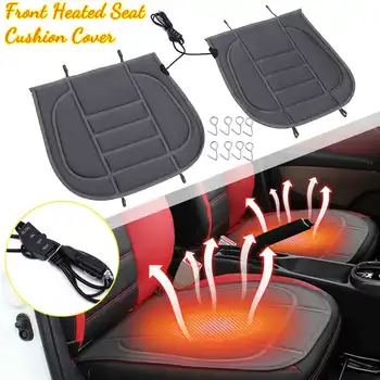 

Universal 12V car heated seat covers Double Car Front/Rear Seat cushion heating pads keep warm cushions heat seat for Winter