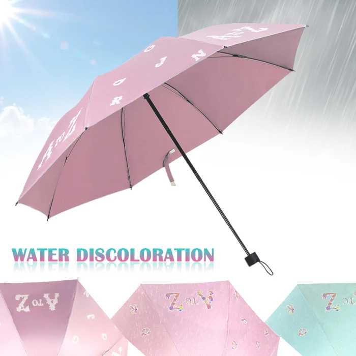 8 костяных свежих букв цветущего обесцвечивания зонтик от солнца трехскладной зонтик от солнца MYDING