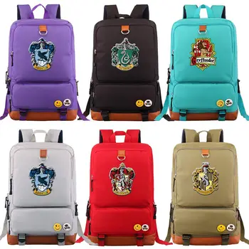 

D0303 Magic School Lion Boys Girls Kids Bookbag Women Bagpack Teenagers Schoolbags Men Student Patchwork Travel Backpack