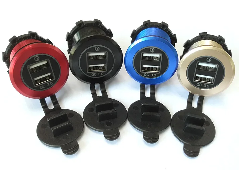 DIY QC 3 0 Автомобиля Зарядное устройство быстрой зарядки адаптер с двумя портами USB