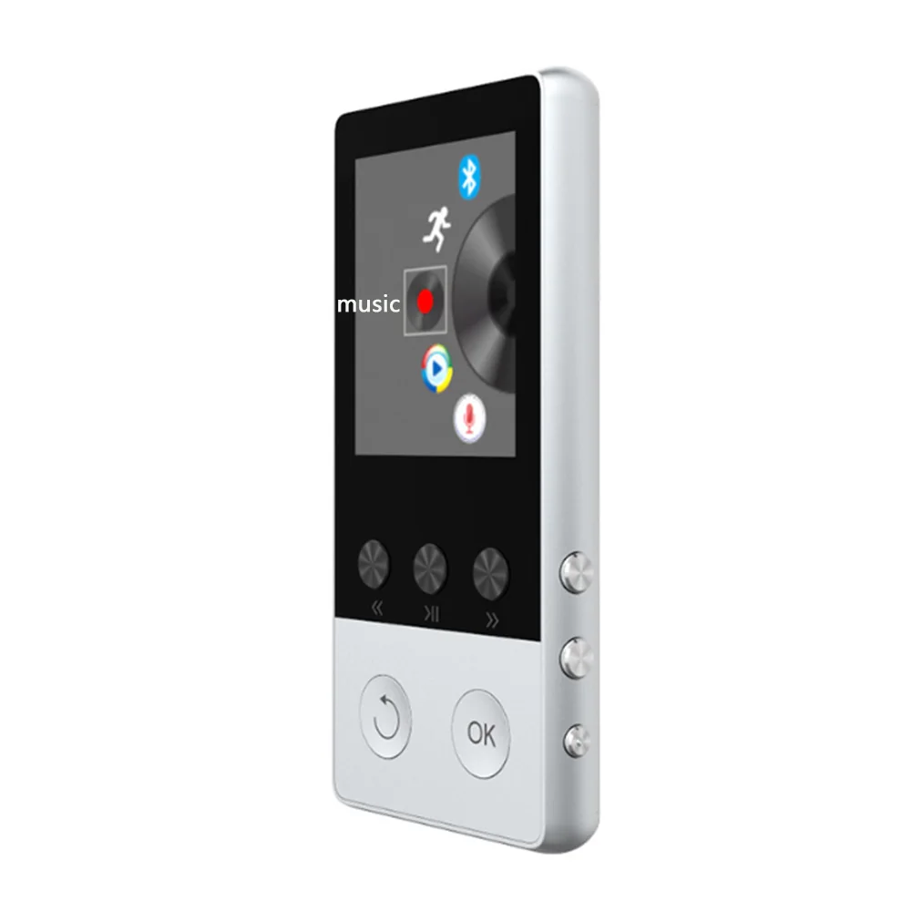 

Recording MP3 Battery Powered Portable 8GB E-book MP4 Player Bluetooth FM Radio Audio Video Aluminum Alloy Music 1.8 Inch Mini