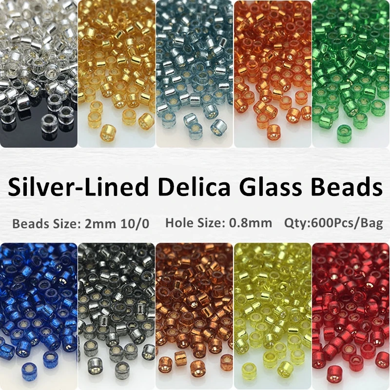 1.6mm 2mm 11/0 Japan Delica Beads 25 Colors Uniform Spacer Glass Seedbead For DIY Craft Jewelry Earring Making Accessories 10g | Украшения