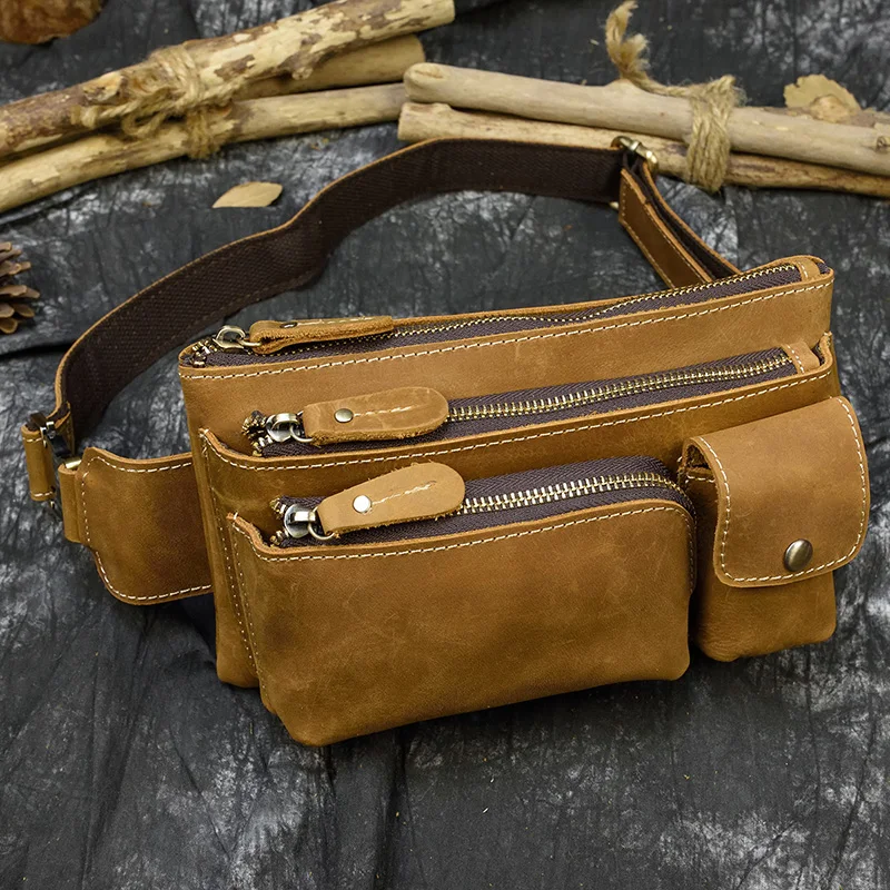 Leather Bum Bag Dark Brown Echuca