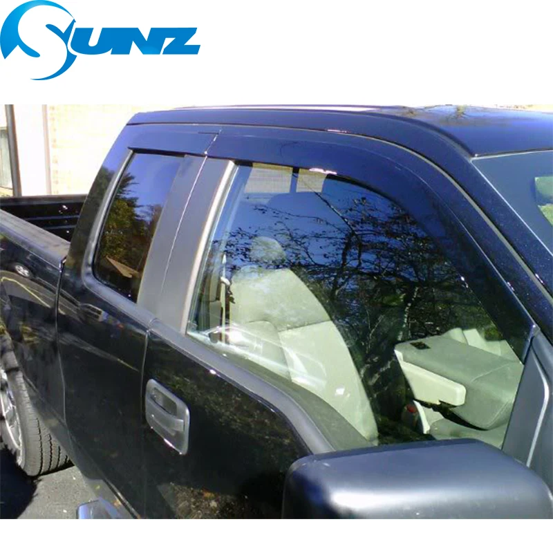 Side window deflectors For Ford F150 2009 2010 2011 2012 2013 Window Visor Vent Shade Sun Rain Deflector Guard Car Styling SUNZ