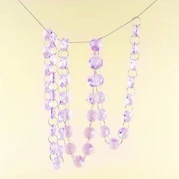 

Lilac 1/5/10/50 Meters Glass Garland Chains High Quality Glass Crystal Material For Crystal Garland Wedding Ornament