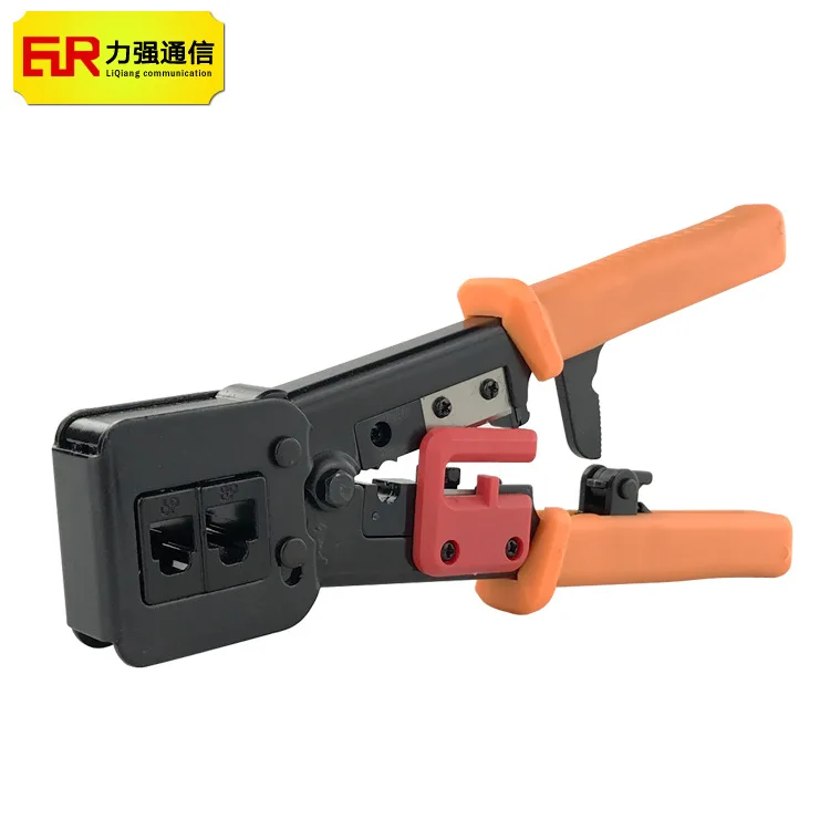 

Through Hole Cable Plier Perforation Modular Plug Press Plier EZ Network Wire Crimpers 6P8P Modular Plug Wire Crimper Dual Purpo