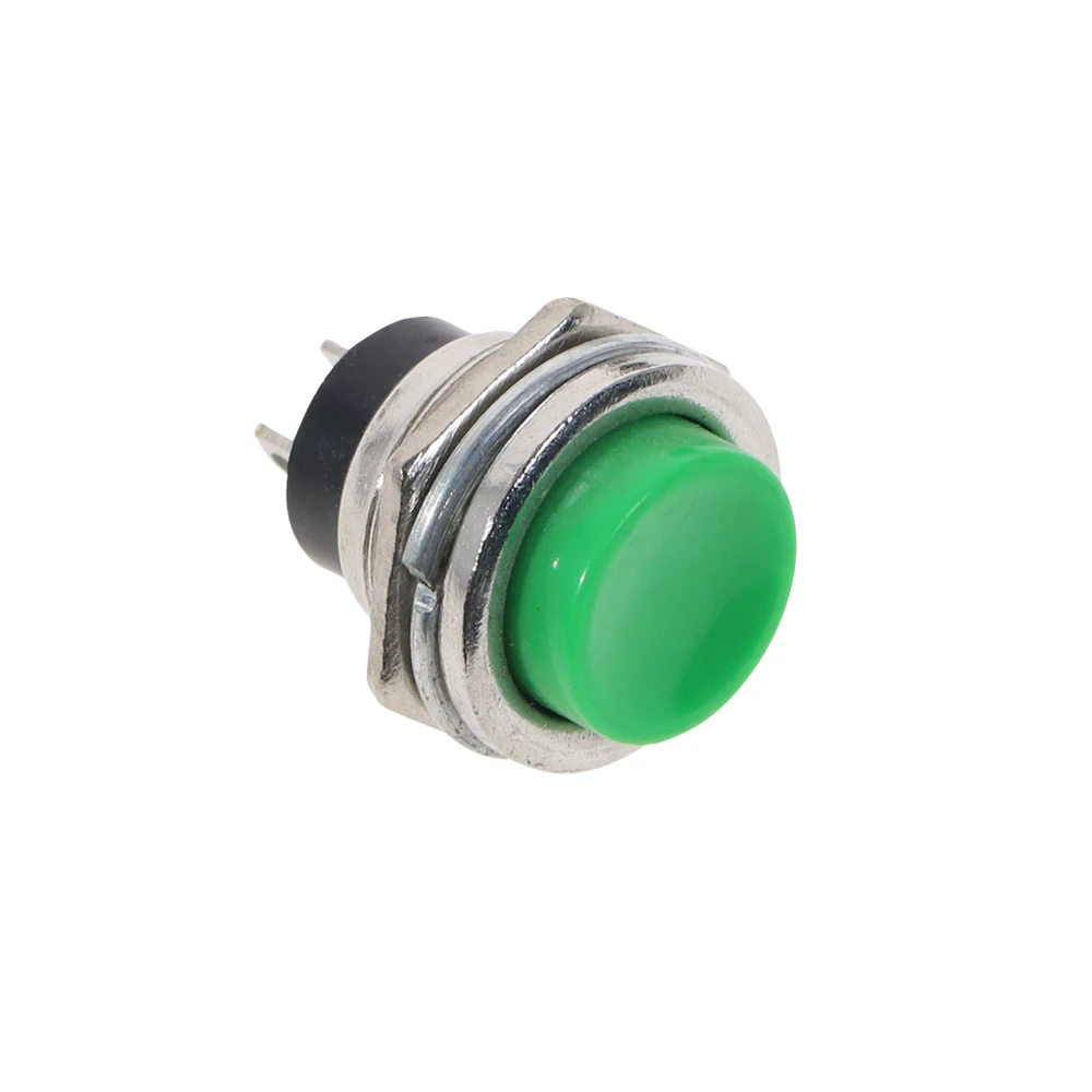 Details about   6pcs 16mm Round Metal Push Button Momentary Switch Black White Red Green Yellow 