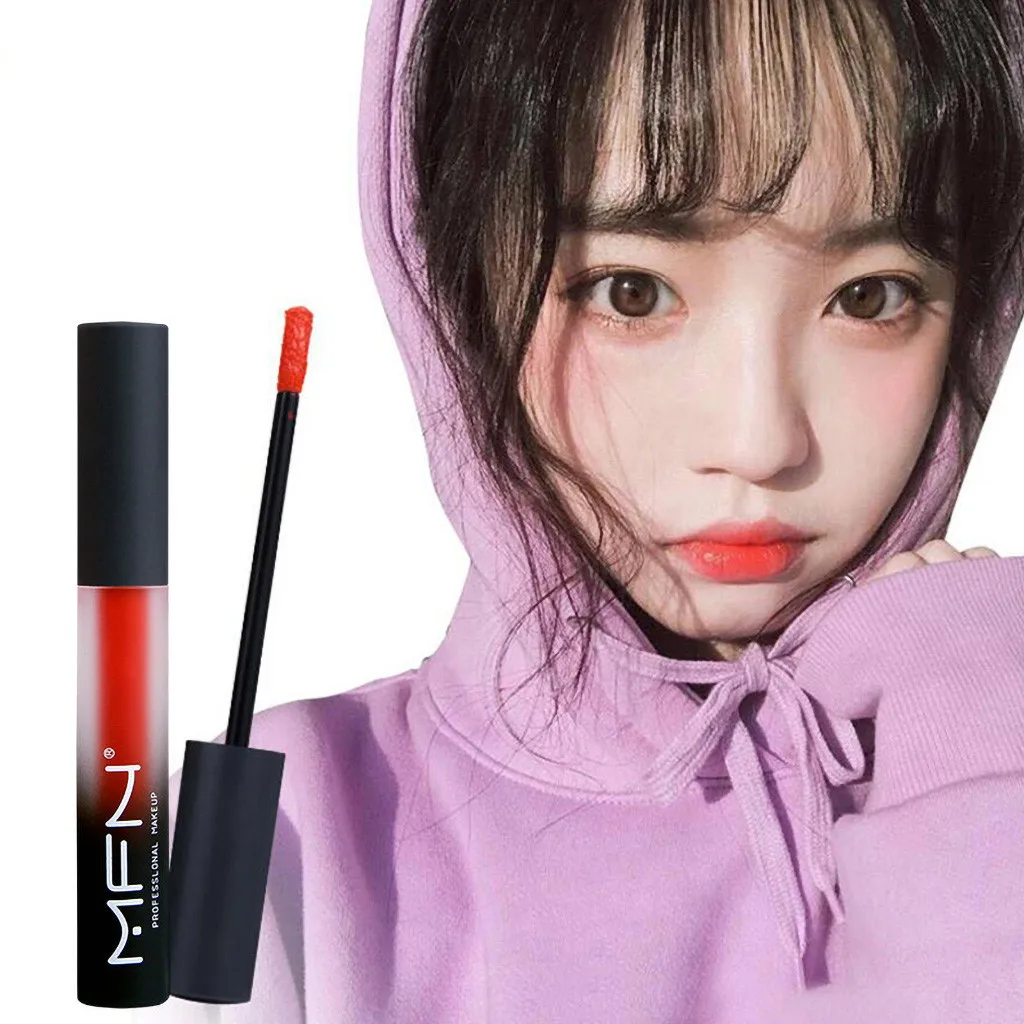 

Cute RED Tube Mouth Red Brick Red Aunt Lipstick Is Not Easy Sweet Velvet Sweet Velvet Water Proof Tubes Sexy Purple Lipstick