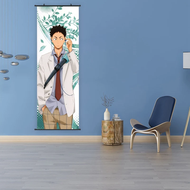 

Japanese Anime Haikyuu! ! Retro Poster Wall Paintings Stickers Bedroom Volleyball Boy Long Paintings Art Wall Home Decoration