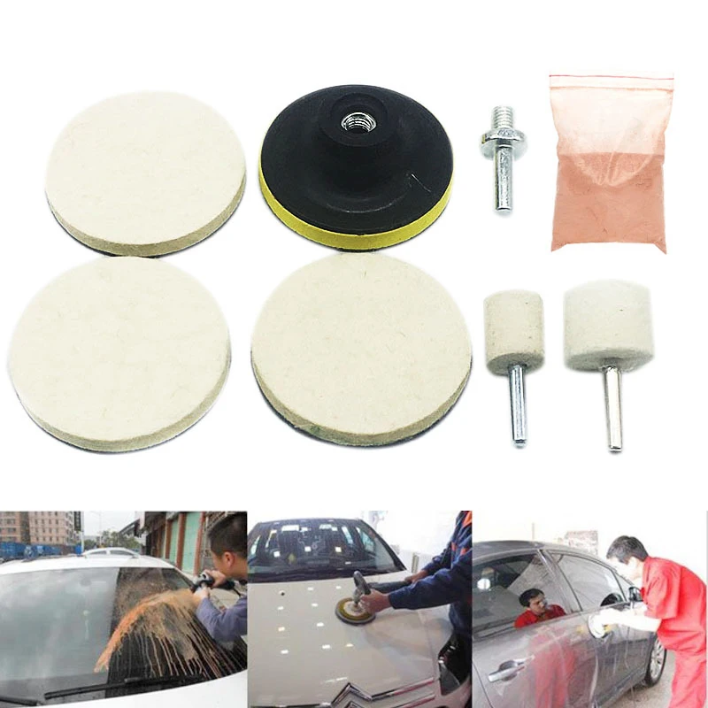 8Pcs/set Car Glass Polishing Powder Kit For Deep Scratch Remover for Windscreen Windows Cleaning Removal | Инструменты