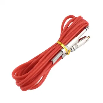 

High-grade Silicone RCA Tattoo Hook Line Black CHUSE 2.4m Steel Gel RCA Cable Silica Tattoo Clip Cord For Tattoo Machine