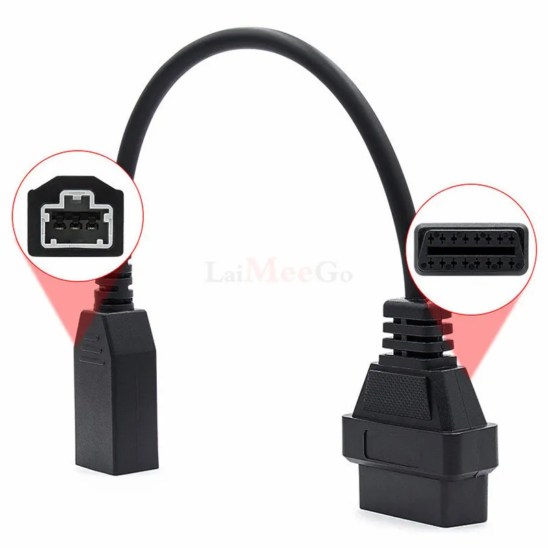 For Honda 3pin TO 16pin Connector Adapter OBD to OBD2 16Pin For Honda OBD 2 OBD2 Car Diagnostic Auto Tool OBD2 Extension Cable (3)