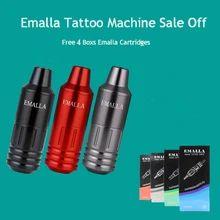 EMALLA, высокое качество, картридж, машинка для татуировки, ручка, немецкий двигатель, 4 коробки, картридж, иглы для вкладышей и шейдеров, тату-принадлежности