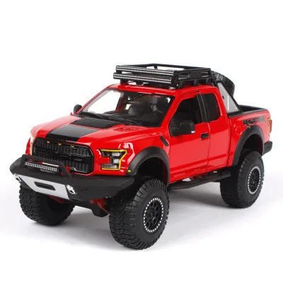 Высокое качество 1:24 Ford F150 звукосниматель Раптора сплава Модель автомобиля, коллекция моделирования и подарочный металлический внедорожный модель