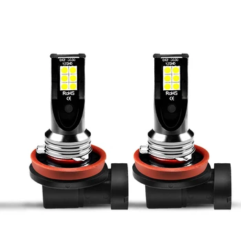 

2PCS Waterproof H8 H11 24W Car Headlights Head Light Lamps 12LED Fog Lights Conversion Kit Super Bright LED Bulb 6500K