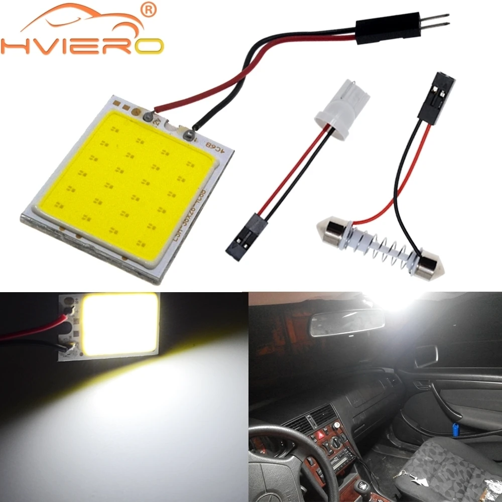 Hviero C5W Cob T10 24Led 36Led 48Led White Lamp Car Led Parking Auto Interior Panel Light Festoon Dome BA9S DC12V Lamp Reading Bulb