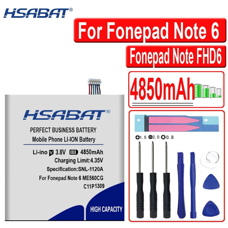Аккумулятор HSABAT C11P1309 4850 мА · ч для Asus ME560CG Fonepad Note FHD6 K00G 6 | Мобильные телефоны и