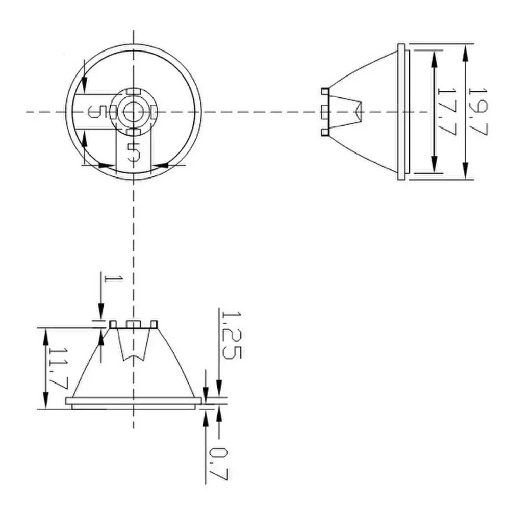 20MM TIR lens for 5050 LED (SST40,XML2,etc) tir lens