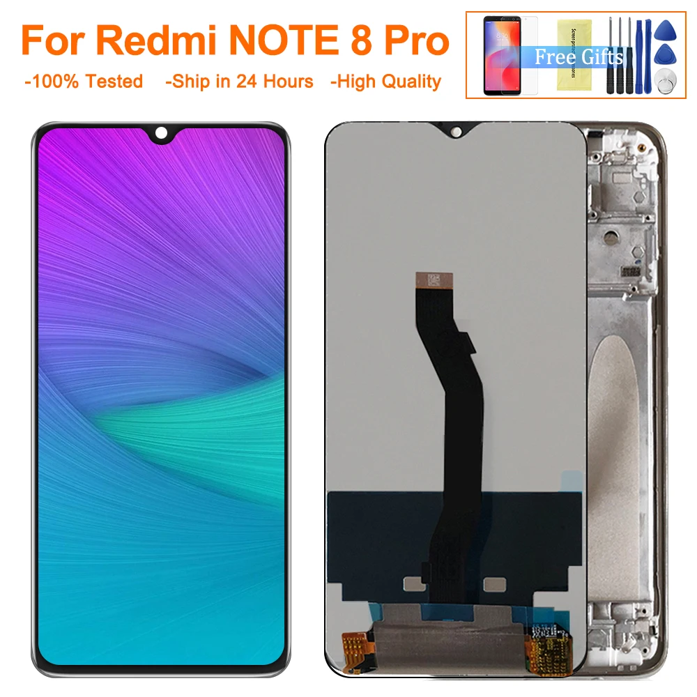 ЖК дисплей 6 53 ''для Xiaomi Redmi note 8 Pro сменный сенсорный экран с дигитайзером в