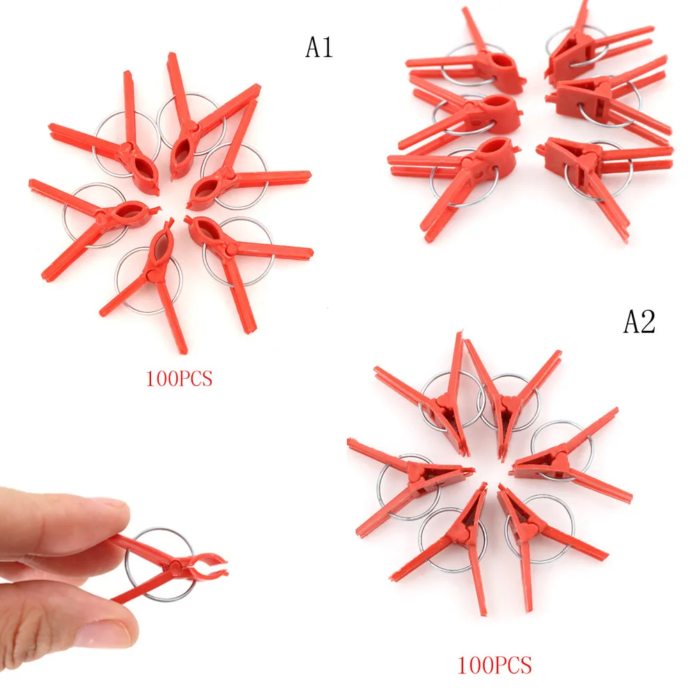 Hot Sale 100pcs Garden Vegetable Flower Tomato Vine Bushes Plants Durable Plastic Grafting Clips