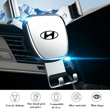 

Gravity Mobile Phone Car Holder Vertical Screen 360 Degree Rotating For Hyundai Sonata Elantra Tucson Creta I30 Ix35 I40 IX20