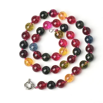 

Mixed Four color combinations add Well-ordered and Round and Shiny Beads 10 MM Color mixing Crystal Necklace