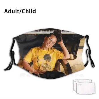 Preise Alicia Glücklich Urlaub Maske Lustige Drucken Mehrweg Pm 2,5 Filter Gesicht Gelb Sänger Schlüssel Song Klavier Tour Welt Neue Alicia Schlüssel