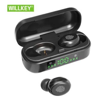 

Willkey V8 TWS Bluetooth Earphone 5.0 Wireless Headphones Headset Sports Earbuds LED Ear Buds Ear Phones Headphone For Phones