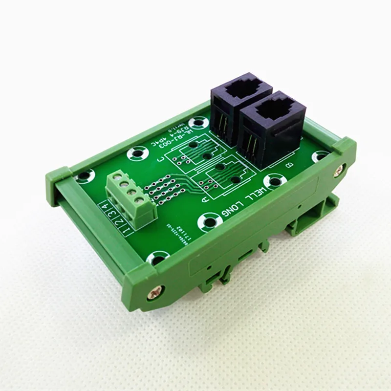 RJ9 4P4C прямоугольный домкрат 2-Way Buss Breakout Board, клеммный блок, разъем