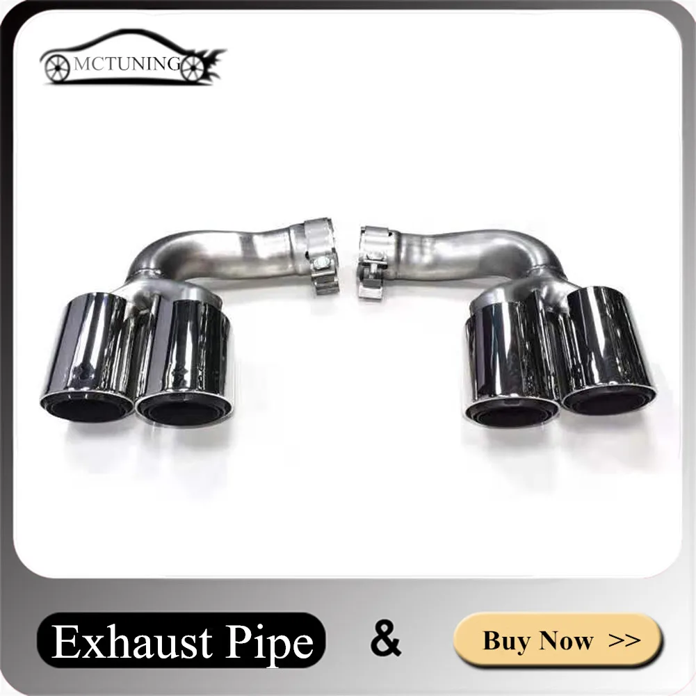 

Car Exhaust Pipe Muffler Tips For Porsche Cayenne Hybrid/Petrol 2018-2020 304 Stainless Steel Tails Throat Nozzles Tailpipe