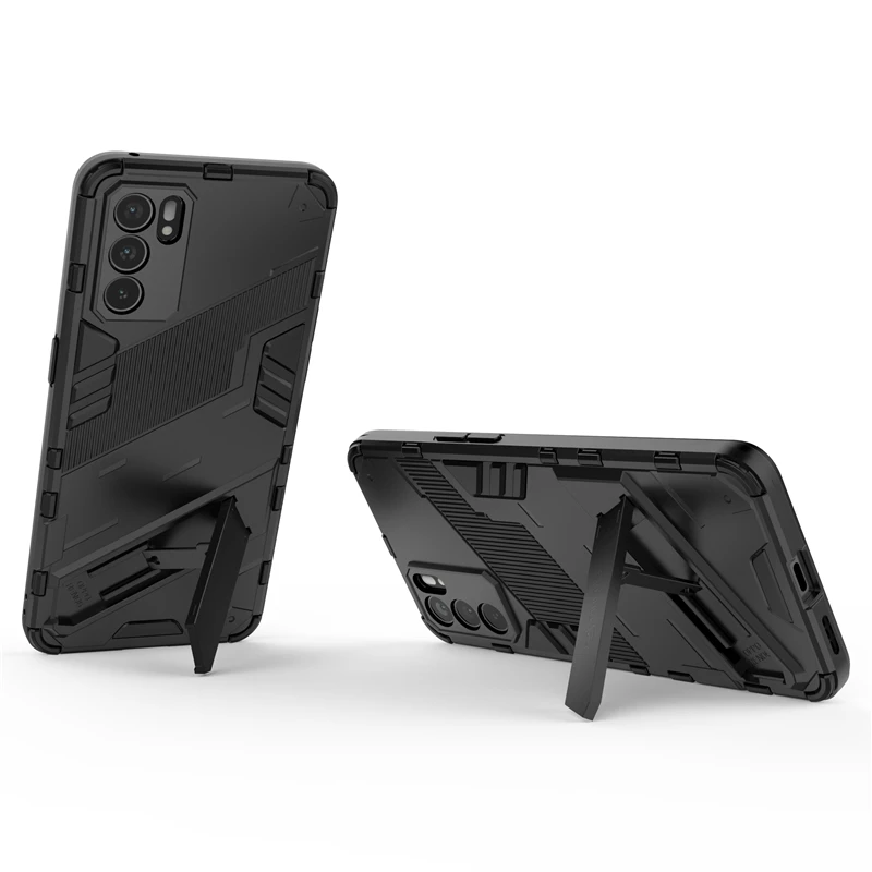 Funda Oppo Reno 6 Pro 5G ultra resistente con soporte extraíble - Dealy