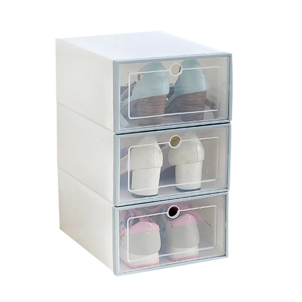 3 шт. прозрачная пластиковая коробка для обуви, коробка для хранения обуви, складной чехол для обуви, коробка для обуви, прозрачная коробка для обуви, органайзер для обуви
