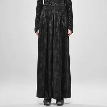 

Punk Rave Women's Goth High-waisted Wide Leg Pants WK-391XCF