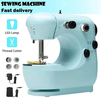 

Mini Electric Sewing Machine, Multi-Function Portable Hand Held Desktop Home Crafting Sewing Machine Stitch Clothes DIY