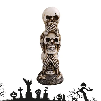 

1pc Lifelike Skull Ornaments Skeleton Adornment Photography Prop for Party