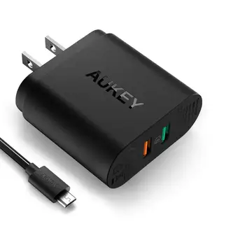 

Original Aukey Fast Charge US Plug PA-T13 Dual USB Wall Charger with Quick Charge 3.0 USB Charging Station