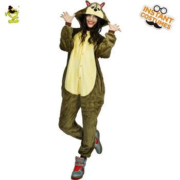 

High Quality Adult Woman Squirrel Costume Female Comfortable Animal Pajamas Stage Performance Props Costumes Squirrel Jumpsuit