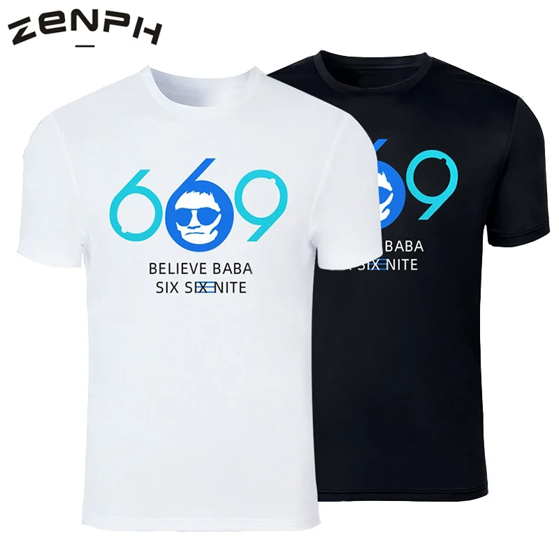 

Zenph Men Summer T-shirts Sunscreen Print Quick-drying T-shirt High Elasticity Light Breathable O-neck Short Sleeve T-shirt
