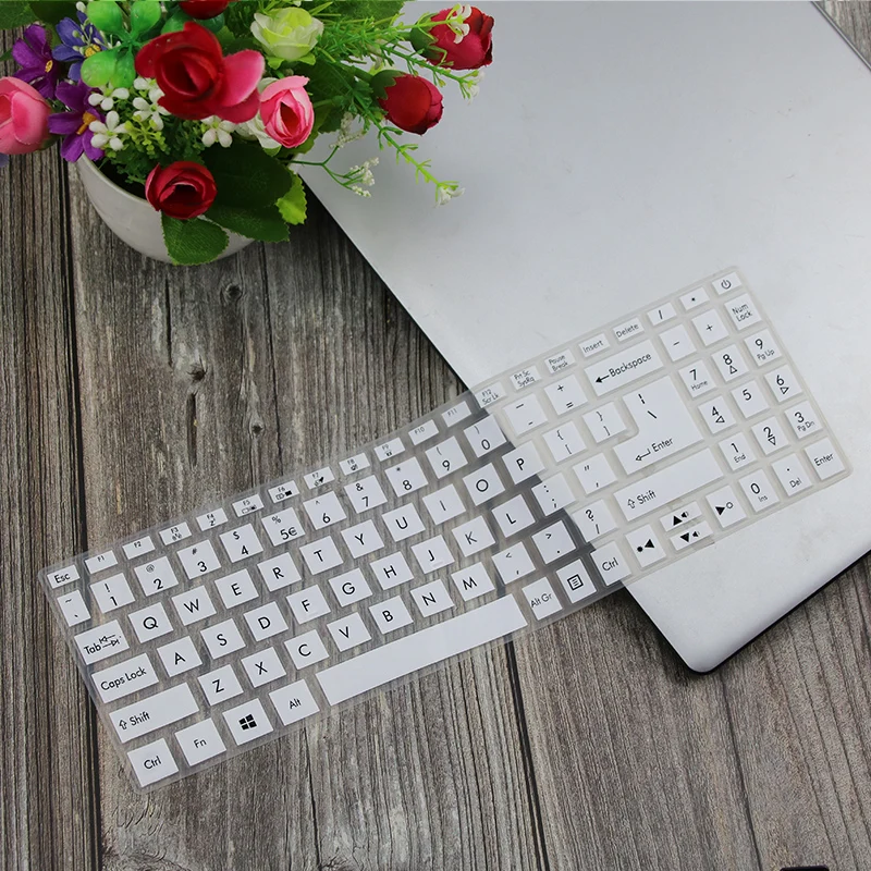 Для acer Aspire 5 A515 52 57mu A515 52 г A515 52 51 55l1 A515 Swift 3 15,6 дюйм чехол для клавиатуры ноутбука TPU прозрачный защитный чехол - Цвет: white