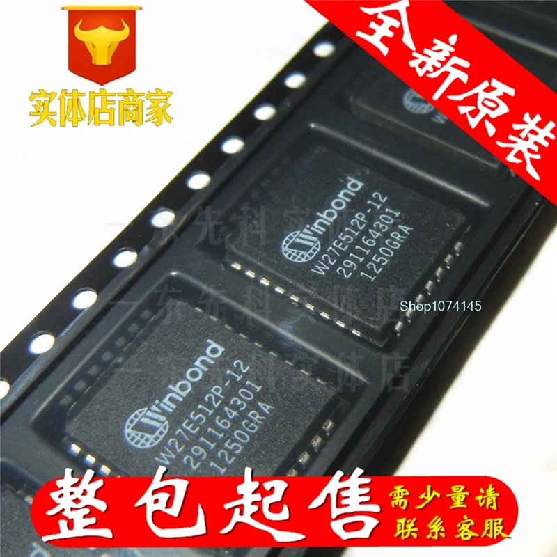 10 шт./лот W27E512P-12 PLCC/