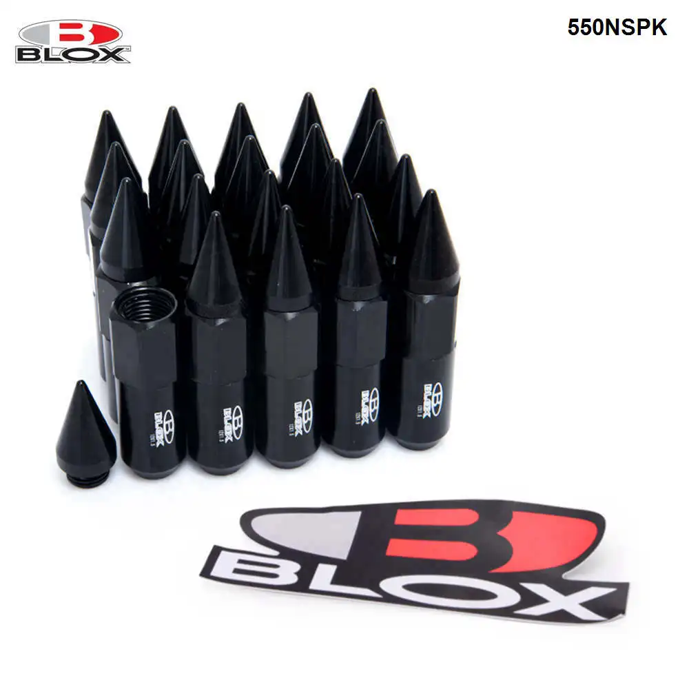 Wheel Nut Caps Wheel Nut Covers Bolt Nut Covers 20Pcs 12X1.5 Or 12X1.25 Spiked Aluminium 60MM Extended Tuner Wheels Rims Lug Nuts Racing Jdm