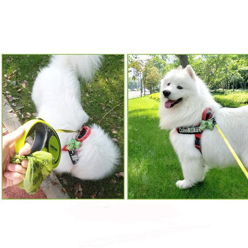 1Roll 15pcs Dog Poop Bags Earth-friendly Pet Cat Dog Waste Poop Bag Waste Pick Up Thick Garbage Bags Degradable (8)