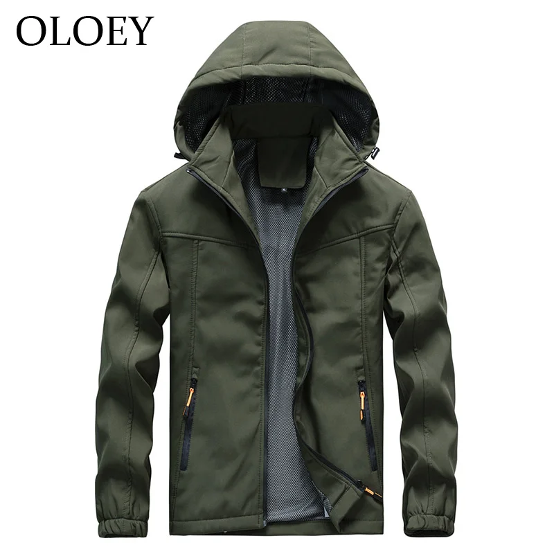 

Men's Hiking Softshell Jacket Detachable Hoodie Waterproof Windproof Hunting Clothes Rain Jackets Winter Coat Camping Fishing