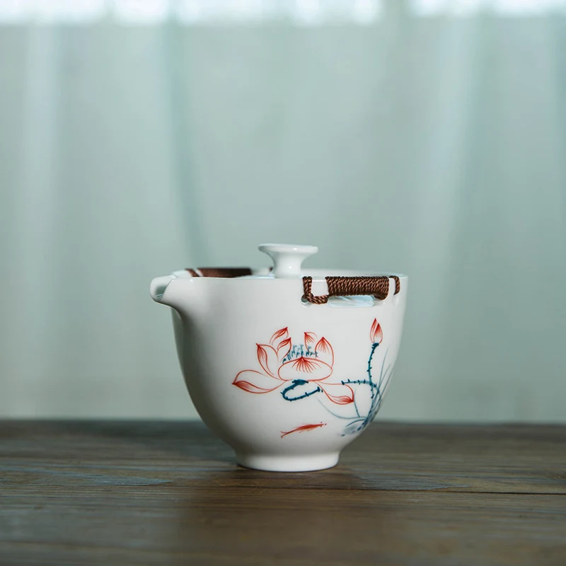 Чайная чаша Gaiwan, 190 мл, ручная роспись, чайная посуда, контейнер, мастер-чашка, керамическая чайная супница, посуда для напитков, чайный горшок, чашки, украшения, ремесла - Цвет: A Style