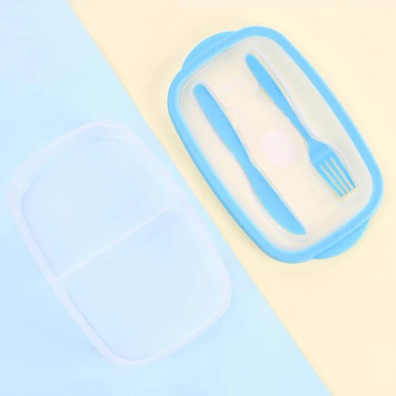 Bento Box контейнеры для готовки еды герметичные Ланч-бокс контейнеры для хранения фруктов с вилкой ложкой для детей взрослых школы офиса